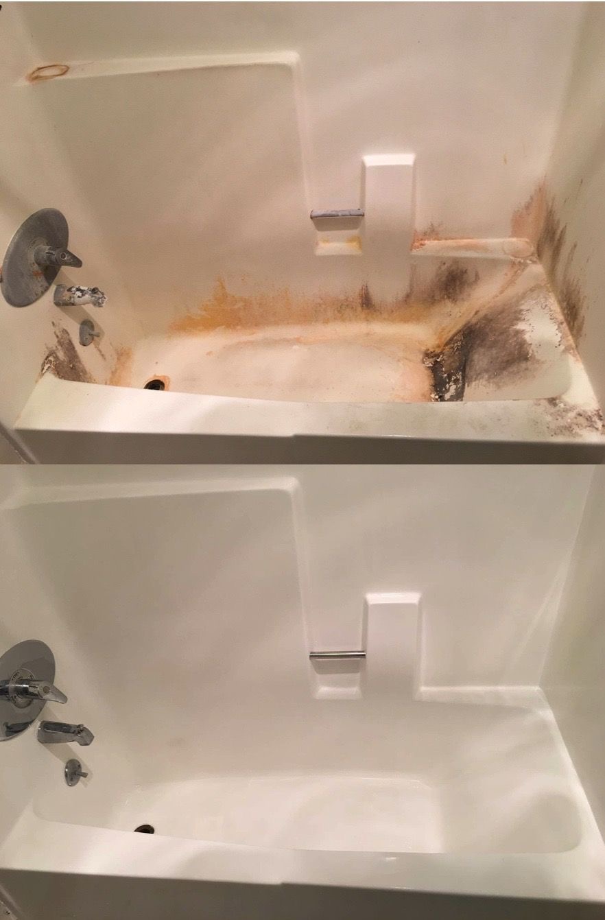 Bathtub deep clean transformation